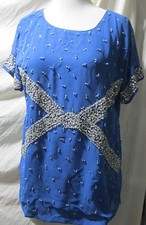 beautiful hand full sequin embroidery  top/kurta yoga tunic size M 40