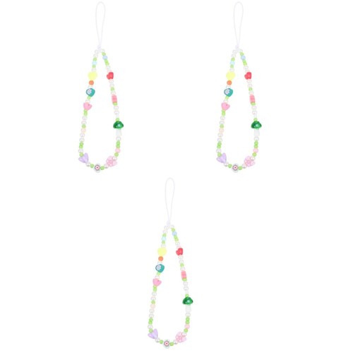 3 Pack Contrast Color Beaded Lanyard Miss Mobile Phone Strap Hanging Chain - Zdjęcie 11 z 12