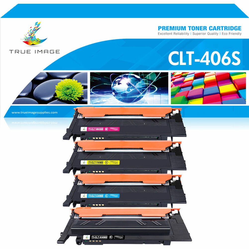 4 Toner Compatible for Samsung CLT-K406S CLP-365W CLX-3305FW Xpress C410W C460FW