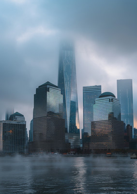 Photos Of New York Downtown Manhattan Street Buildings View Wall Art Print