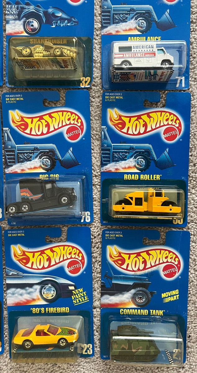 Hot Wheels 45台セット　古め　ブルーカード Lot - 71 Vintage 1990 Hot Wheels Blue Card NOC Mix #1 - #99
