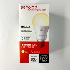 Sengled Smart Light Bulb Bluetooth, A19 Dimmable LED Bulb E26, Alexa, Soft White