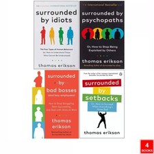 Thomas Erikson 4 Books Collection Set Surrounded by Setbacks, Psychopaths,Idiots