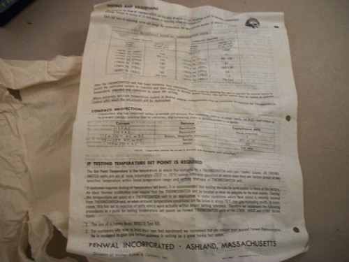 Commande thermique Fenwal neuf ancien stock 17332-3 - Photo 7/9