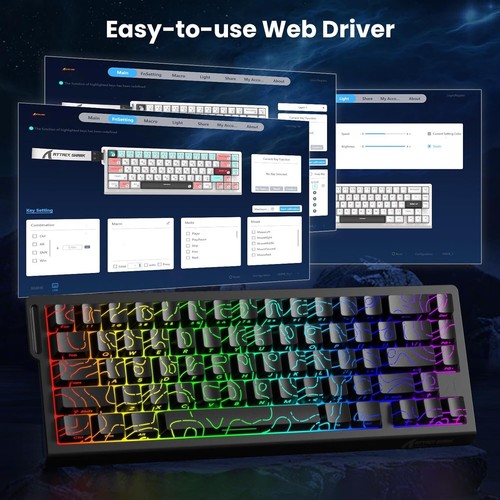 ATTACK SHARK X68 HE 8000Hz Rapid Trigger Keyboard, 0.01mm RT Accuracy Wired - Picture 5 of 41