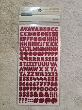 Glitter Script Alphabet Letters Numbers Scrapbook Stickers Recollections