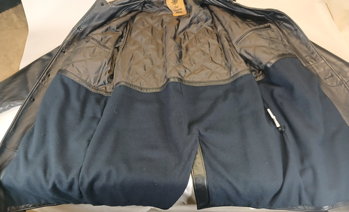 The Territory Ahead Men's 100% Genuine Leather Trench Coat Jacket Size Small - Picture 13 of 20