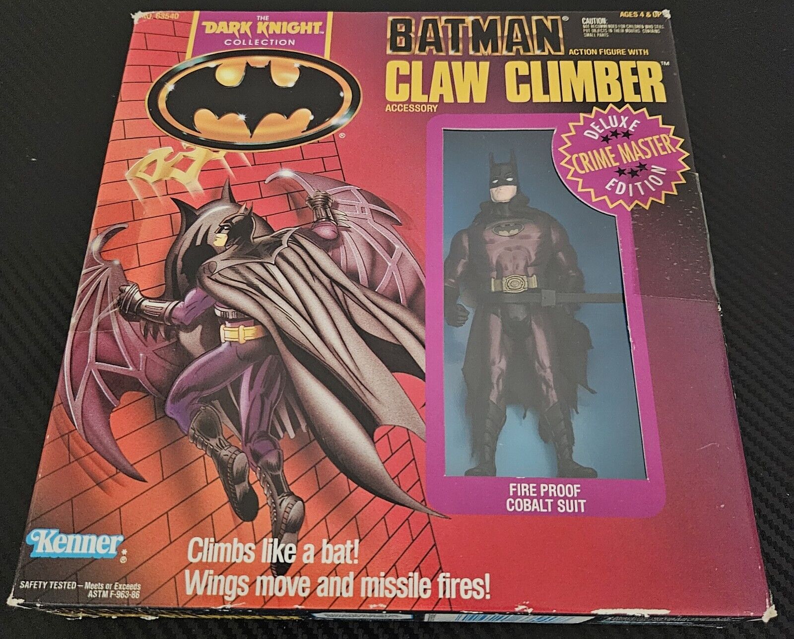 Batman Dark Knight Collection 1991  Claw Climber Fireproof Cobalt Suit NIB
