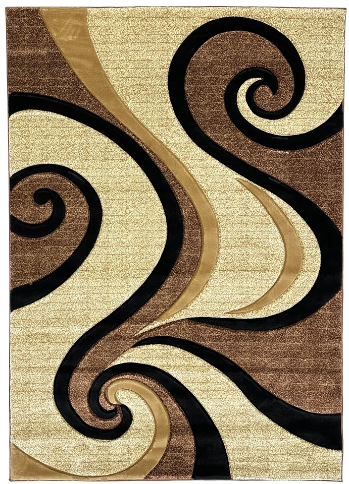 Premium Hand Carved Thick Plush Pile Modern Abstract Contemporary Geometric Rug - Image 2 of 4