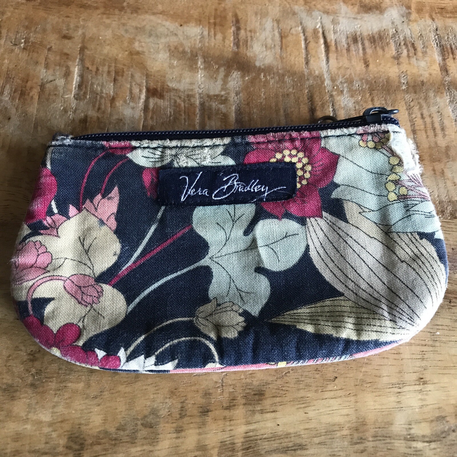 Vera Bradley Floral Zipper ID Card Holder and Coin Purse  