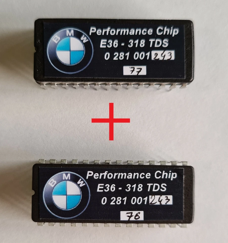 X2 Puces Eprom BMW E36 325 TDS Stage 1 Bosch 0281001201 - Image 2 of 4
