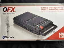 QFX Classic Shie Box Style Cassette Player/Recorder Bluetooth USB FM Radio...