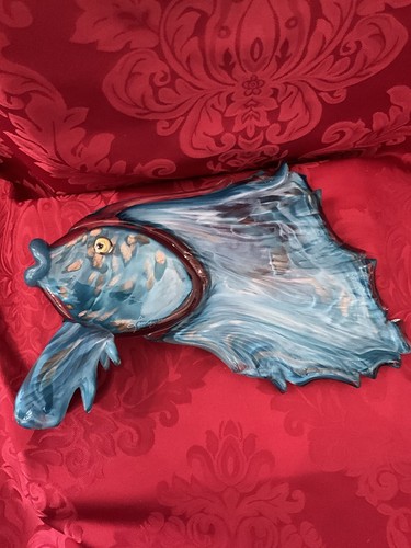 FLAWLESS Exquisite LOWERY Signed ART GLASS STUDIO 12” Hand Blown FISH SCULPTURE - Picture 16 of 16