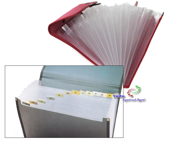 Fächermappe DIN A4 mit 12 dehnbaren Fächern Ordnungsmappe Taben Traggriff - Bild 2 von 3