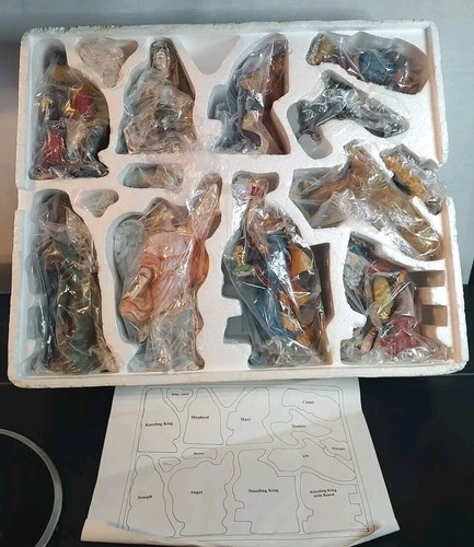 Kirkland Signature 14 Piece Porcelain Nativity Set Missing Wood Creche 75177 - Picture 3 of 11