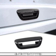For 2017-2025 Jeep Compass ABS Gloss Black Tailgate Door Handle Cover Trim Decor