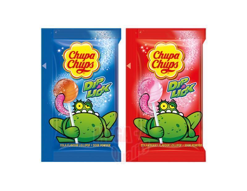 2 x 9g Chupa Chups Lollipop Candy Lick Dip with Sugar Powder Cola