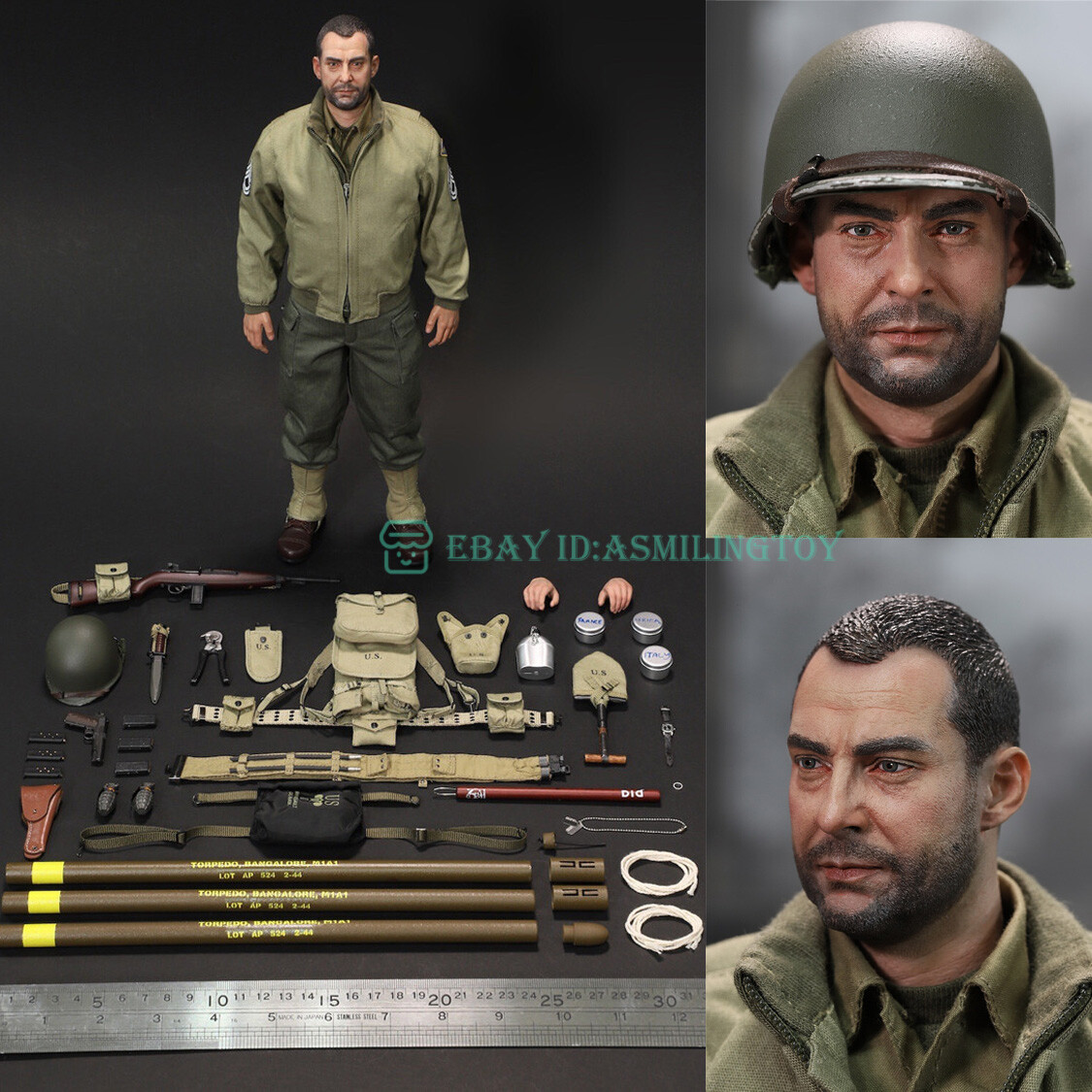 DID A80150 WWII US 2ND RANGER BATTALION S-5 SERGEANT HORVATH 1/6
