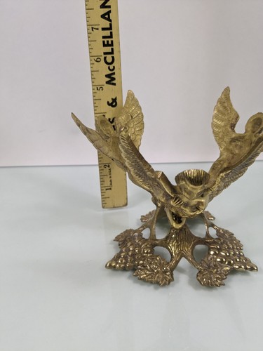 Vintage Unique / Brass 3 Angel Cherub Grapes Bowl Holder, Ball, or Centerpiece. - Picture 6 of 11