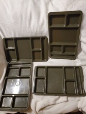 Set Of 4 Plastic Mess Dinner Trays Made In The USA A