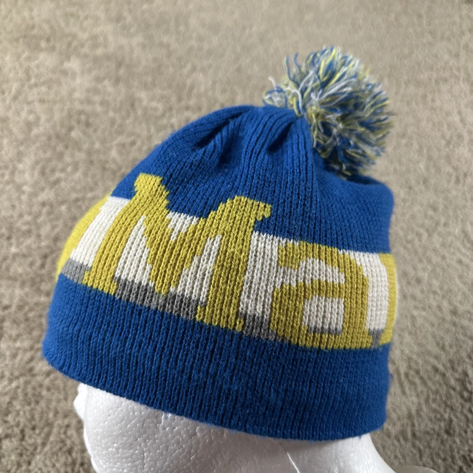 Gorro Marmot para Hombres Azul Amarillo Talla Única Spellout Pom Exterior Nieve SP2014 Foto 2 de 4