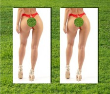 Woman Butt Sexy Butthole Thong Decal Game Laminated Wrap Cornhole Board Toss Bag