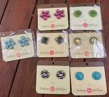 Lindsay Phillips 7 Interchangeable Shoe Snaps Charms Accessories Multicolor NEW