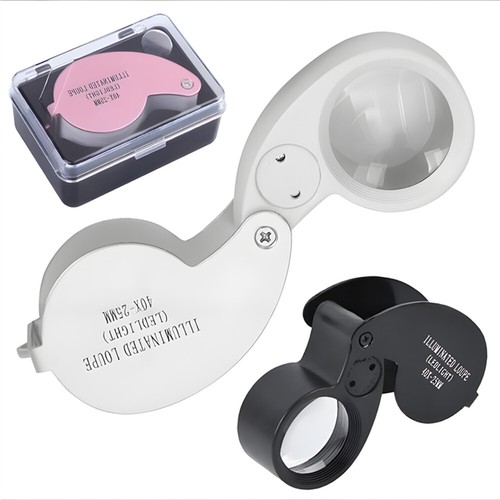 Folding Jewelers Loupe Loop Pocket Magnifier Magnifying Glass 10X 20X 30X 40X