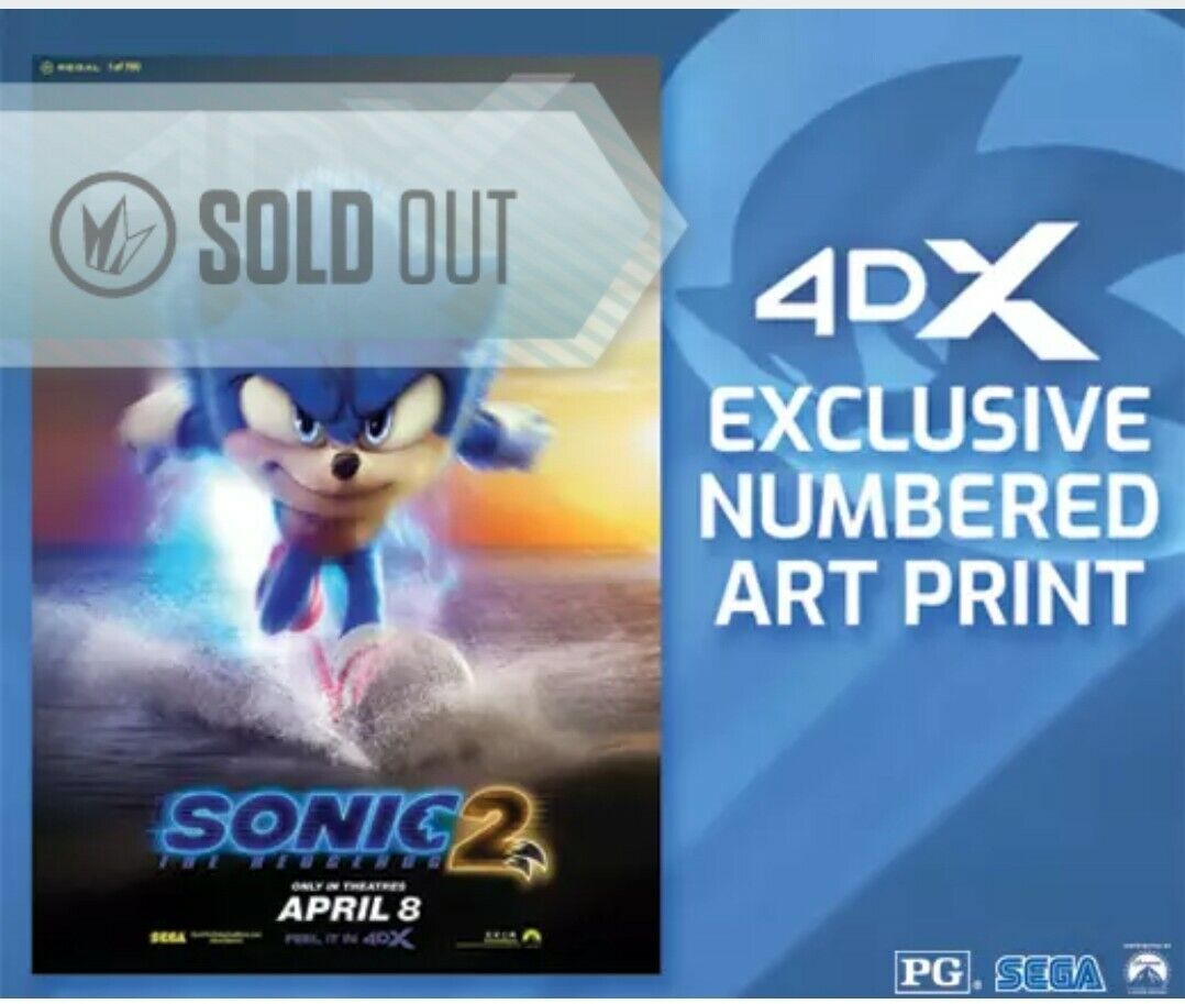 4DX revela cartaz inédito de 'SONIC 2: O Filme