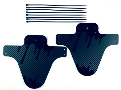 2 SCHWARZ Fahrrad Schutzblech Mudguard MTB vorne & hinten Mud Guard Mountainbike