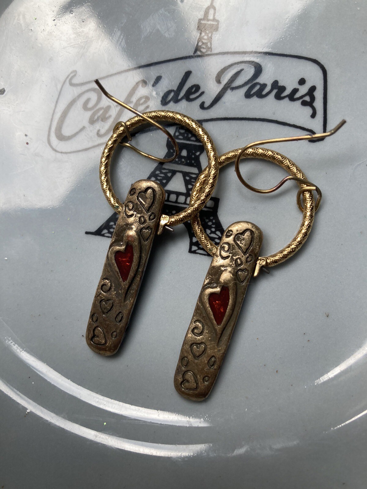 Heart Drop handmade Untested Dangle - image 1