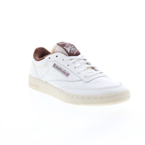Reebok Club C 85 Vintage Mens Beige Leather Lifestyle Sneakers Shoes - Picture 1 of 8