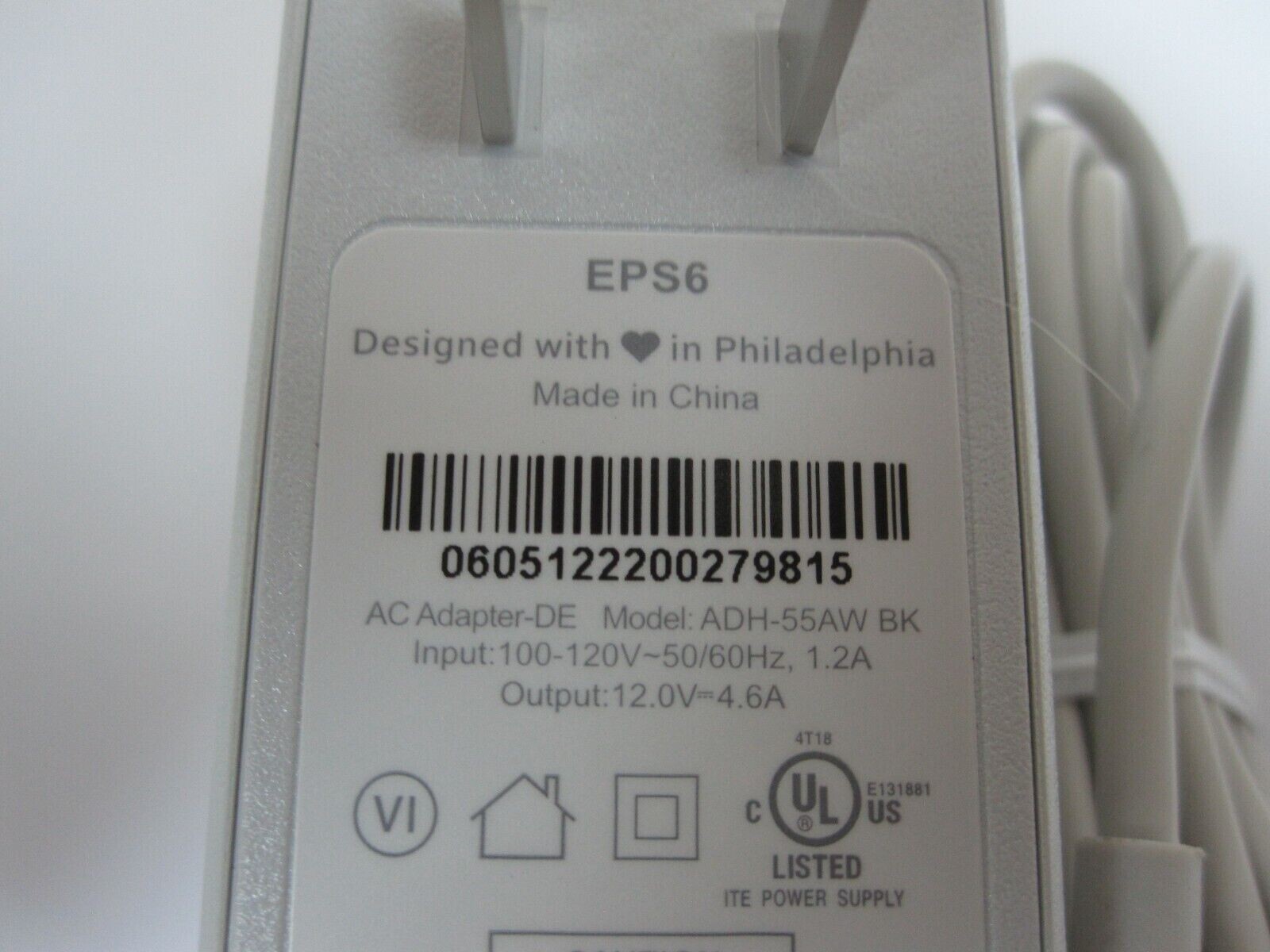 EPS6 Delta NetBit Power Supply AC Adapter AB Model ADK002 Output 12V 4