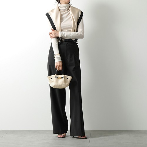 DEMELLIER MINI NEW YORK Basket Bag for Women Shoulder Bag, Raffia x