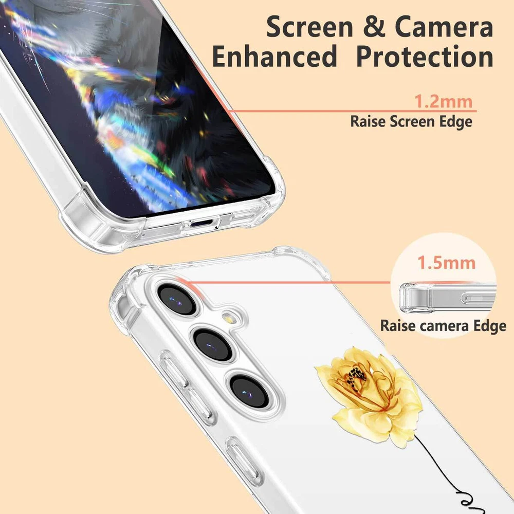 Phone Case For Samsung Galaxy S25 Ultra S24 A15 A16 A35 Personalised Clear Cover