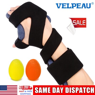 VELPEAU Resting Hand Splint Stroke Hand Splint for Carpal Tunnel Men and Women