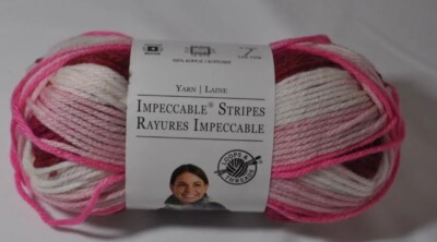 Loops & Threads Impeccable Stripes Berry Stripe Weight 4 100% Acrylic 160 yards