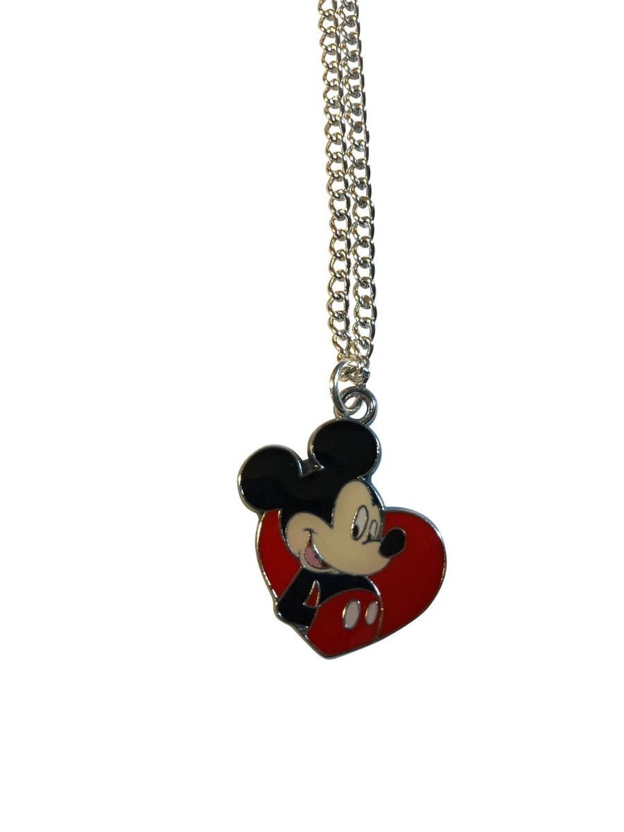 Mickey mouse shop heart necklace