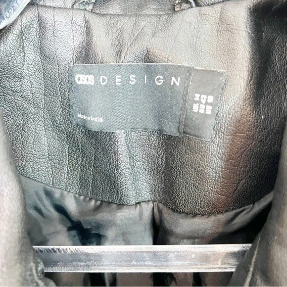 CHAQUETA DELANTERA CON BOTONES DE CUERO MARRÓN DISEÑO ASOS PARA MUJER 10 Foto 4 de 4