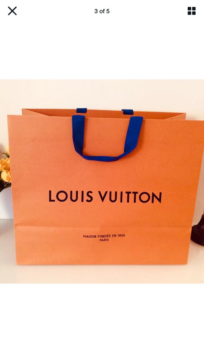 Authentic LOUIS VUITTON Paper Gift Shopping Bag Tote SIZE LARGE 19