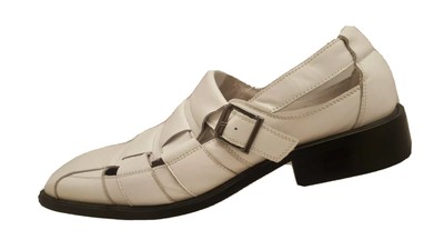 stacy adams white sandals