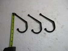 Large 5" Double Hook Antique-Style Black Ornate Cast Iron Double Hat Bath Towel