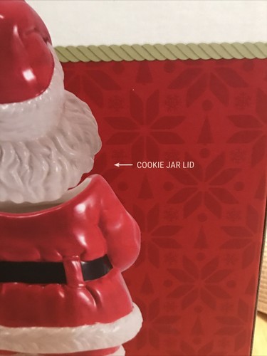 Tarro de galletas Fitz & Floyd "Cartas a Santa con marcador de borrado en seco para personalizar nuevo en caja - Imagen 6 de 8