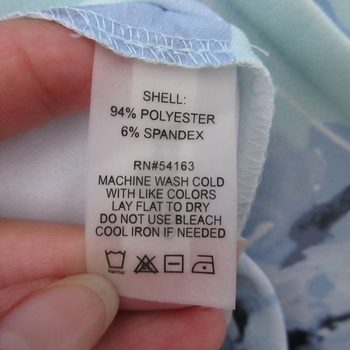 Calvin Klein Dress 14 Blue Floral Shift Sunburst Career Office Church Sleeveless - Picture 5 of 11