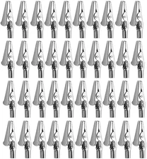 Alligator Clip Spring Clamps 51Mm/2Inch Test Line Crocodile Clip Silver Tone All