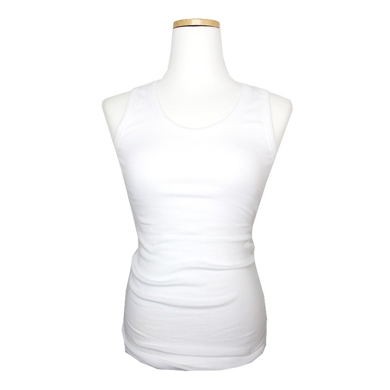 Canotta bianca a costine altra marca 44 55 116180766