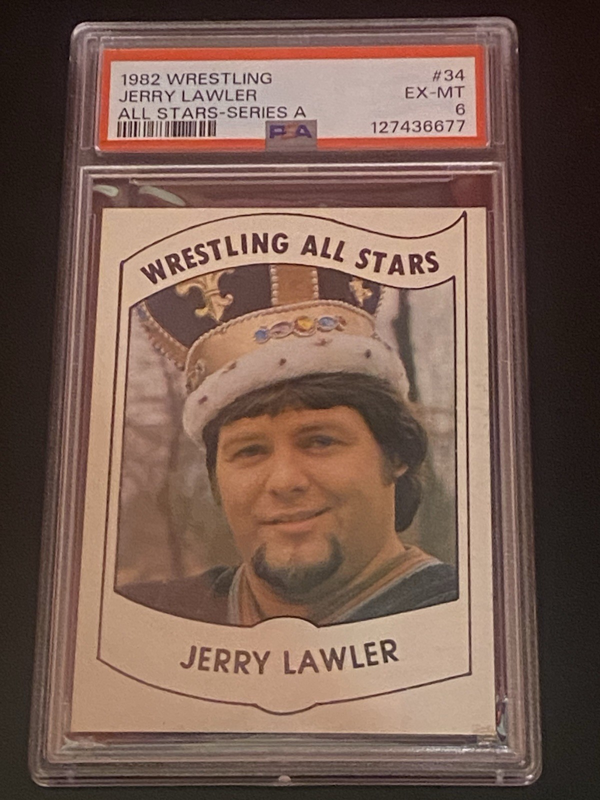 JERRY LAWLER 1982 WRESTLING ALL STARS SERIES A ROOKIE CARD #34 PSA 6 WWF WWE