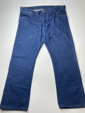 Wrangler Mens Cowboy Cut Jeans Size 42x30 Dark Wash Denim 1013MWZ Western Cotton