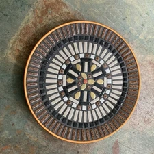 Vintage MCM Mosaic Tile Plate Decorative Decor Serving Mid Century