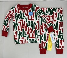 Carters Baby Unisex Christmas Pajamas 12 Months 2 Piece Set Holly Jolly